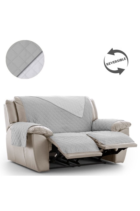 Cubre Sofá Relax reversible 2/3 Plazas gris