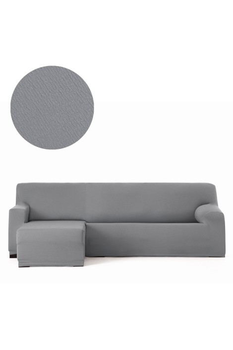 Funda Chaise Longue Bielástica Bronx Corto gris izquierdo