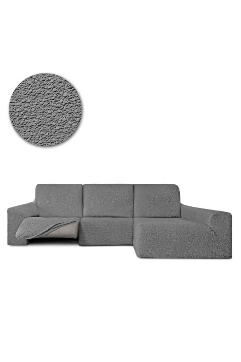 Funda Sofá Chaise Longue Relax Roc Largo derecho gris