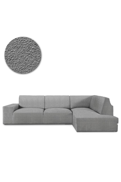 Funda Chaise Longue con Respaldo Rinconera Roc gris