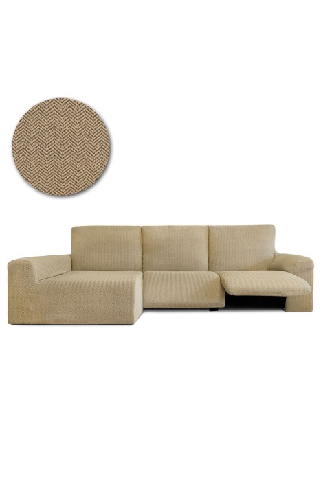 Funda sofá chaise longue RELAX izquierdo Jaz Beige