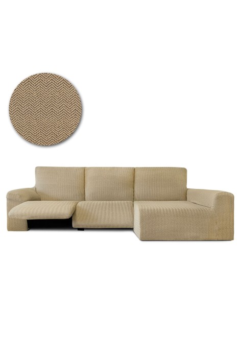 Funda sofá chaise longue RELAX derecho Jaz Beige