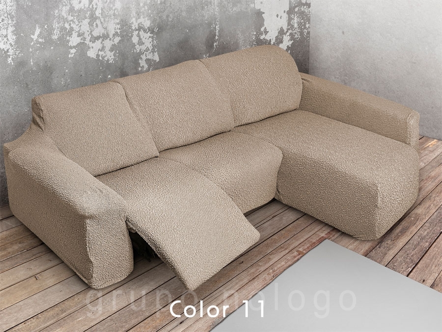  ZGSYH Fundas para sofá chaise longue elásticas para brazo  derecho/izquierdo, funda de sofá en forma de L con falda, fundas de cojín  de sofá ajustables antiarañazos para sofá de 1/2/3/4 asientos